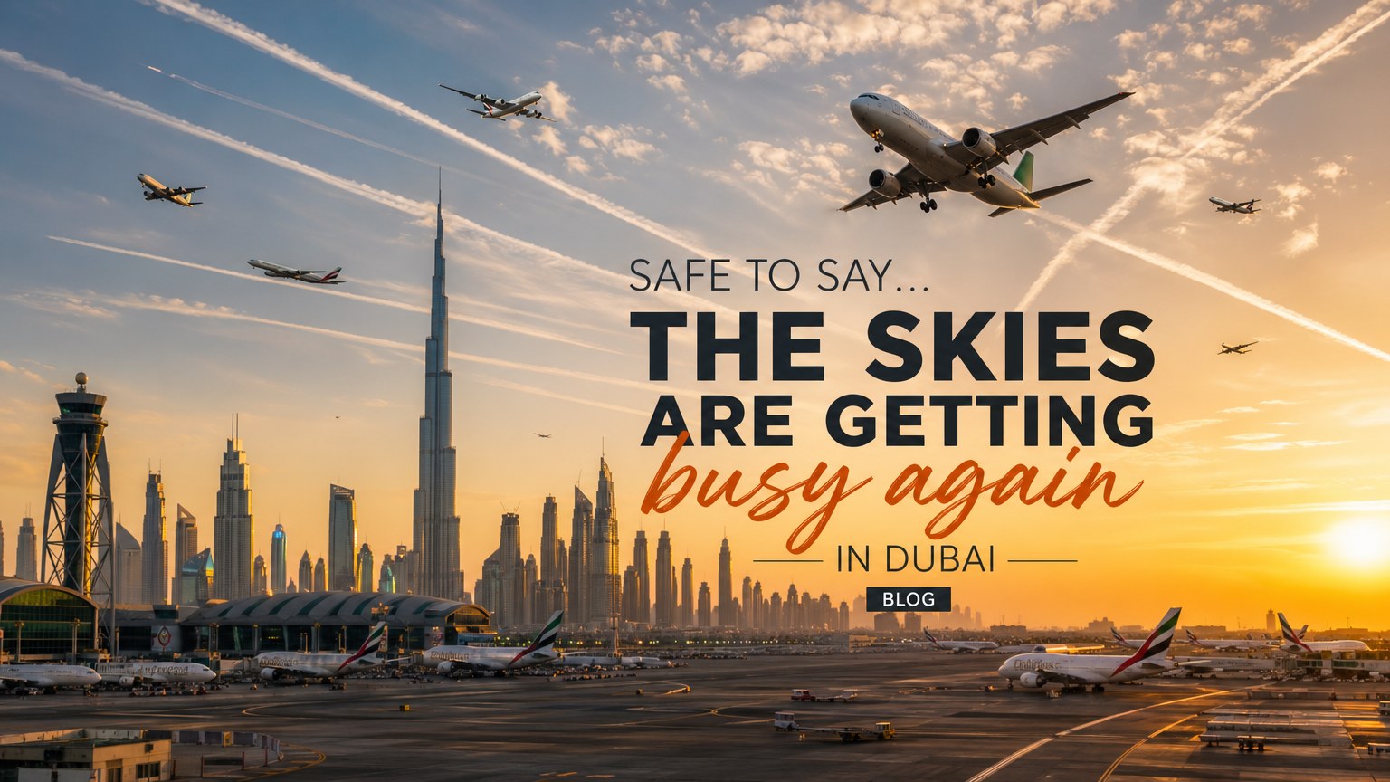 Safe to say… the skies are getting busy again in Dubai
